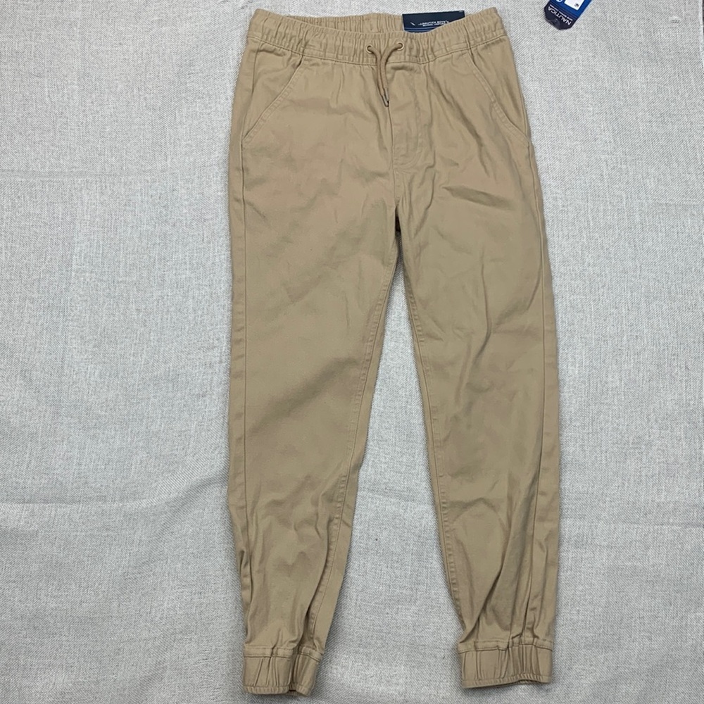 NAUTICA Big Boys Uniform Evan Tapered-Fit Stretch Joggers Size S(8)